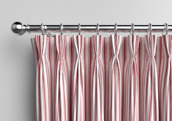 Lace Stripes, Rouge - Made to Measure Curtains - Image 11